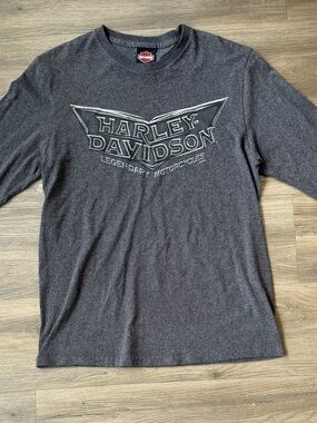 Harley-Davidson Shirt Tulsa Ok Grey Graphic Tee Size Medium